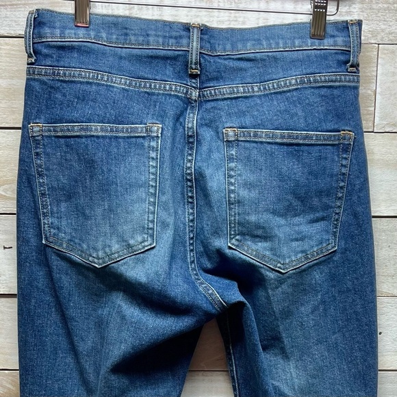 Everlane High Rise Straight Jeans Blue Ankle Size 30‎ Stretch Pockets - Picture 5 of 10